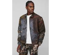 Oversized Angelic Renaissance Tapestry Zip Up Overshirt homme - multicolore - S, multicolore
