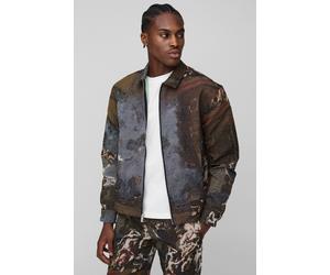 Oversized Angelic Renaissance Tapestry Zip Up Overshirt homme - multicolore - S, multicolore