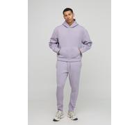 Oversized Boxy Bonded Scuba Hooded Tracksuit homme - violet - XL, violet