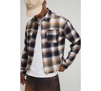 Oversized Boxy Distressed check Check Shirt homme - bleu - M, bleu
