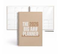 Oversized Desk Planner For Busy Adults, Daily Planning With Large Writing Space, Goal Setting And Weekly Planning For Home Office And Study (beige)