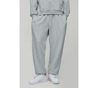 Oversized MAN Script Embroidered Cuffed Joggers homme - gris - XL, gris