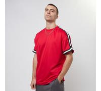 Oversized Stripes Mesh Tee rouge S