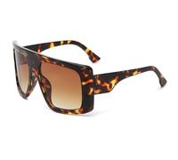 Oversized Women Retro Black Gradient Sun Glasses for Men Big Frame UV400 Eyeglasse Shades,Leopard Brown, Sunglasses