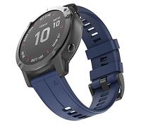 Overstep Bracelet de rechange compatible avec Garmin Fenix 5x / Fenix 5x Plus / Fenix 6x / Fenix 6x Pro / Fenix 3 / HR / D2 Delta PX Fitness Bracelet de montre - 26 mm, bleu foncé