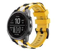 OVERSTEP compatible Garmin Fenix 7X Strap, 26mm large bracelet de remplacement en silicone souple pour Garmin Fenix 7X/Fenix 5X/Fenix 5X Plus/Fenix 6X/Fenix 6X Pro/Fenix 3/HR/Descent MK1/D2 Delta PX