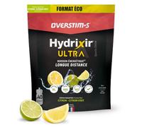 Overstim.s - Boisson énergétique Hydrixir Ultra (1,6kg) - 3 sources de glucides - 4 électrolytes - 6 vitamines - BCAA + Glutamine - Bicarbonate de sodium - Saveur peu sucrée - Citron Citron-vert