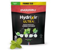 Overstim.s - Boisson énergétique Hydrixir Ultra (1,6kg) - 3 sources de glucides - 4 électrolytes - 6 vitamines - BCAA + Glutamine - Bicarbonate de sodium - Saveur peu sucrée - Menthe