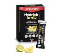 Overstim.s - Boisson Hydrixir Ultra Stick (10x40g) - 3 sources de glucides - 4 électrolytes - 6 vitamines - BCAA + Glutamine - Bicarbonate de sodium - Saveur peu sucrée - Citron Citron-vert