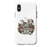 Overstimulated But Festive Opossum Christmas Coque pour iPhone X/XS