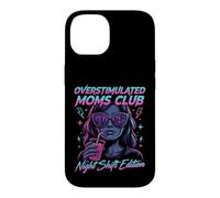 Overstimulated Moms Club Retro Night Shift Edition Mama Coque pour iPhone 14