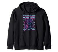 Overstimulated Moms Club Retro Night Shift Edition Mama Sweat à Capuche