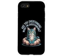 Overthinking Cat Lovers Anxiété Humour Casual Wear Coque pour iPhone SE (2020) / 7/8