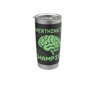 Overthinking Champion Funny Vintage Rétro Gobelet isotherme en acier inoxydable double paroi