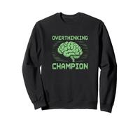Overthinking Champion Funny Vintage Rétro Sweatshirt