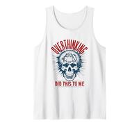 Overthinking Did This to Me - Humour exploding Skull Head Débardeur