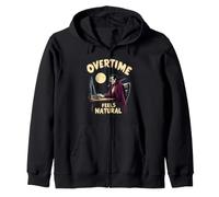 Overtime Feels Natural Travail De Nuit Vampire Sweat à Capuche