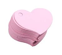 OVERTOYOU Lot de 50 cartes en papier vierge en forme de cœur avec trou pour loisirs créatifs