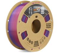 OVERTURE Filament PLA effet soie 1,75 mm, 1 kg pour imprimante 3D, précision dimensionnelle +/- 0,02 mm (Silk Purple Chrome)