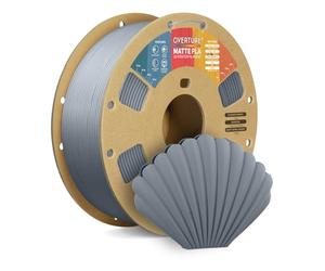 OVERTURE Filament PLA Matte 1.75mm Gris Clair, 1kg(2,2lbs) Neatly Wound Surface Mate Filaments pour Imprimante 3D FDM, Précision dimensionnelle +/- 0,02 mm (Gris Clair)