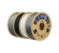 OVERTURE PLA+ Filament 1,75 mm, Toughness Enhanced PLA Roll, Professional PLA Ténacité, 4 kg (8,8 lbs) (lack*1+White*1+gris clair*1)
