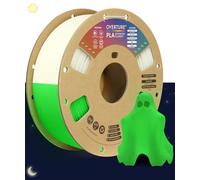 OVERTURE PLA Filament 1.75mm, 1kg Bobine (2.2lbs) PLA Basic, Précision Dimensionnelle +/- 0.02mm Filament PLA Rapide pour 3D Imprimantes(Glow in Dark(Green))