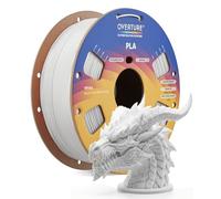 OVERTURE PLA Filament 1.75mm, 1kg Bobine (2.2lbs) PLA Basic, Précision Dimensionnelle +/- 0.02mm Filament PLA Rapide pour 3D Imprimantes(Blanc)
