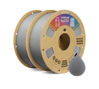 OVERTURE PLA Filament 1.75mm, 2kg Bobine (4.4lbs) 3D Drucker PLA Filament, Précision Dimensionnelle +/- 0.02mm (Gris Clair 1kg*2)