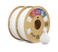 OVERTURE PLA Filament 1.75mm, 2kg Bobine (4.4lbs) 3D Drucker PLA Filament, Précision Dimensionnelle +/- 0.02mm (Blanc 1kg*2)
