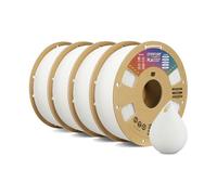 OVERTURE PLA Filament 1.75mm, 4kg Bobine (8.8lbs) 3D Drucker PLA Filament, Précision Dimensionnelle +/- 0.02mm (Blanc 1kg*4)