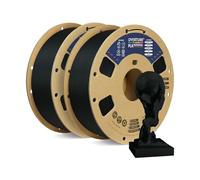OVERTURE PLA+ Filament Imprimante 3D 1.75mm, Ténacité PLA professionnelle Filament 2kg (4.4lbs), Précision Dimensionnelle +/- 0,02mm (Noir 1kg*2)