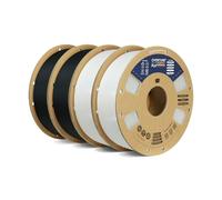 OVERTURE PLA+ Filament Imprimante 3D 1.75mm, Ténacité PLA professionnelle Filament 4kg (8.8lbs), Précision Dimensionnelle +/- 0,02mm(Noir*2+Blanc*2)