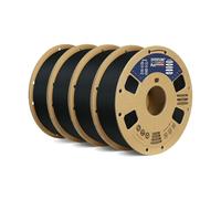 OVERTURE PLA+ Filament Imprimante 3D 1.75mm, Ténacité PLA professionnelle Filament 4kg (8.8lbs), Précision Dimensionnelle +/- 0,02mm(Noir 1kg*4)