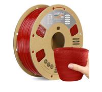 OVERTURE TPU High Speed Filament 1,75 mm, Flexible 95A TPU Roll, Bobine de 1 kg (2,2 lb), Précision Dimensionnelle +/- 0,02 mm, Pour Imprimante 3D Filament (HS Translucide Rouge)