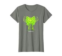 Overwatch 2 Genji Green Dragon Ninja Spirit T-Shirt, Femme, Vert Kaki chiné, L