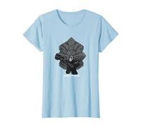 Overwatch 2 Powerful Strong Reinhardt Silhouette Chest Logo T-Shirt, Femme, Bleu Céleste, XL