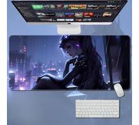 Overwatch Grand tapis de souris de jeu XXL et long pour clavier complet, pour ordinateur portable, bureau avec bords cousus en caoutchouc antidérapant (créateur de veuf)