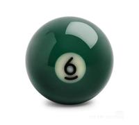 Ovewibi Lot de 6 boules de billard de rechange, taille réglementaire, 6,3 cm, boules d'objets avec queue de billard et boule de billard #8, accessoires de boule de billard standard