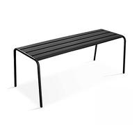 Oviala Banc de Jardin en Acier Anthracite - Palavas