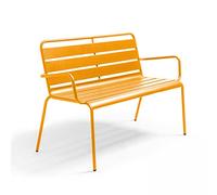 Oviala Banc de Jardin en métal Jaune - Palavas