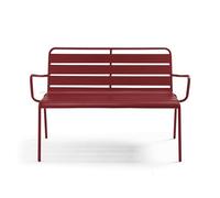 Oviala Banc de Jardin en métal Pourpre - Palavas