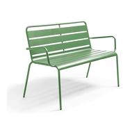 Oviala Banc de Jardin en métal Vert Cactus - Palavas
