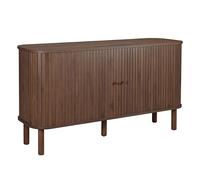 Oviala Buffet 2 Portes scandinave rectangulaire L140 cm Bois foncé