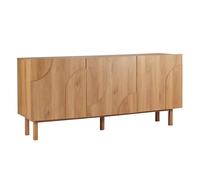 Oviala Buffet 3 Portes en mélaminé 160 cm Effet Bois