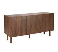 Oviala Buffet 3 Portes en mélaminé 160 cm Effet Bois foncé