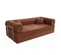 Oviala Canapé Convertible 2 Places en Tissu Coussins modulable 206 cm Brique - Wendy