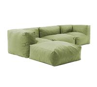 Oviala Canapé d'angle de Jardin modulable 4 Places Vert Cactus - Mixi