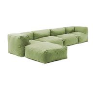 Oviala Canapé d'angle de Jardin modulable 5 Places Vert Cactus - Mixi