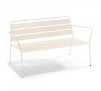 Oviala Canapé de Jardin en métal Ivoire - Palavas