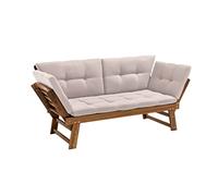 Oviala Canapé de Jardin Relax en Bois d'acacia écru